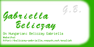 gabriella beliczay business card